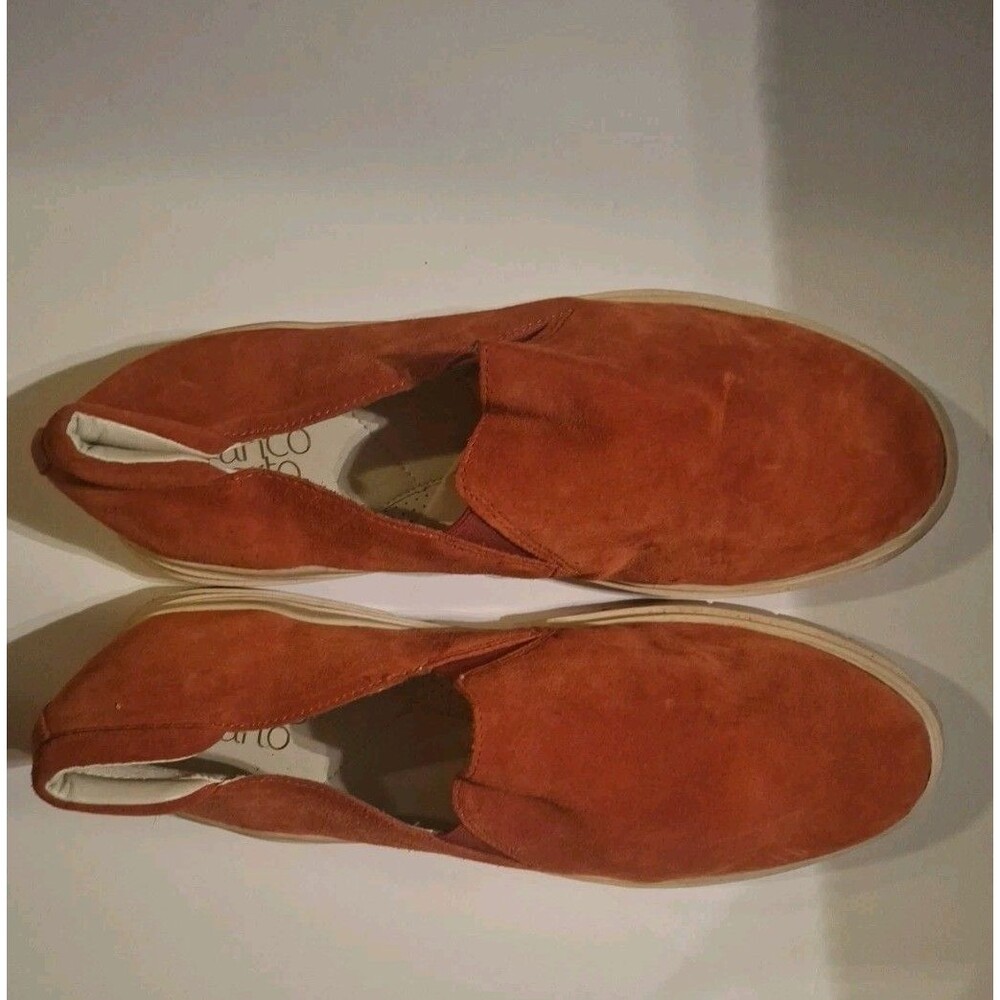 Franco Sarto Mitchell Slip On Suede Sneakers Womenโs Sz 10 M Blue Comfort Shoes